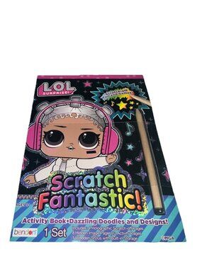 New Bendon LOL Surprise Scratch Fantastic Activity Book Scratch Art MGA
